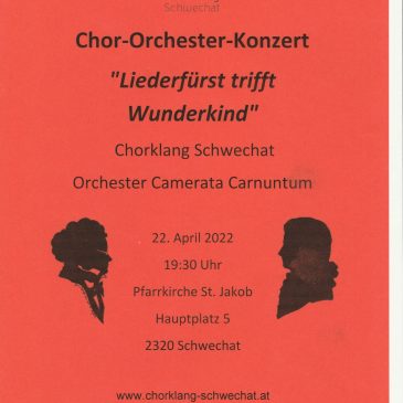 Chor-Orchester-Konzert „Liederfürst trifft Wunderkind“