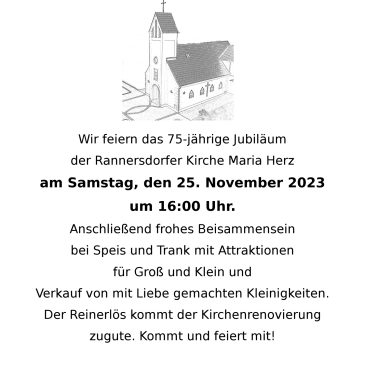 2023 75 Jahre Kirche Rannersdorf – Kirtag