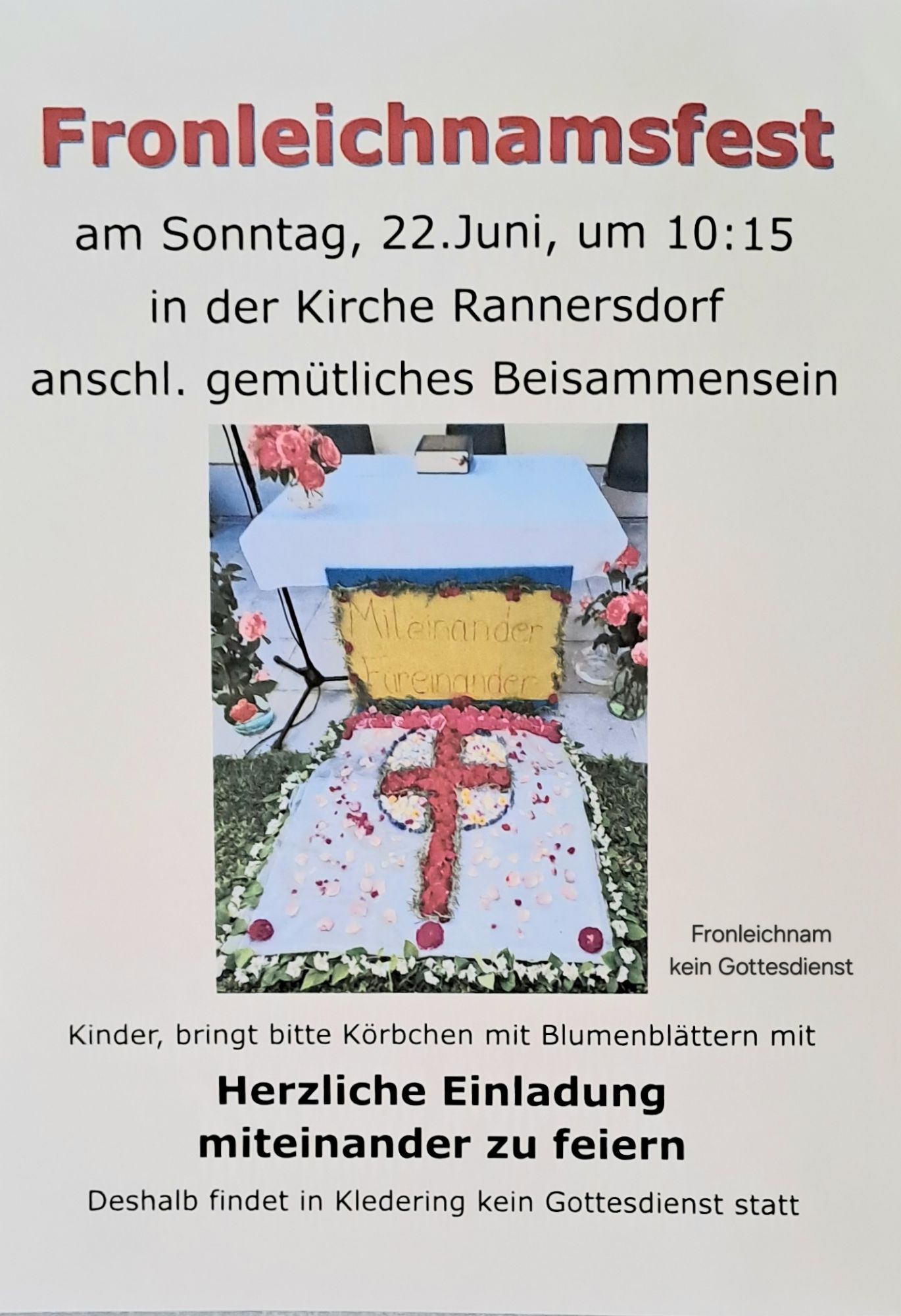 Fronleichnamsfest 22.6.2025