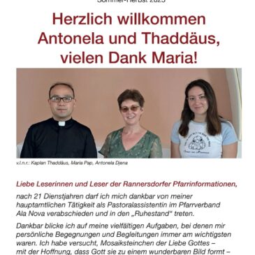 Pfarrinformationen 2025 Sommer Herbst