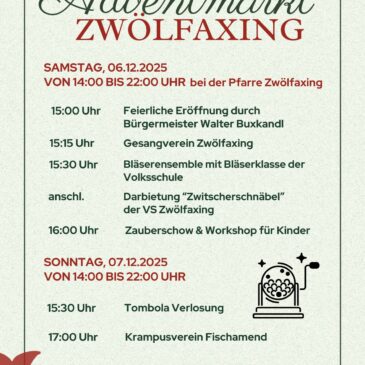 6.12.-7.12.2025 Adventmarkt