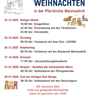 2025 Weihnachtsgottesdienste