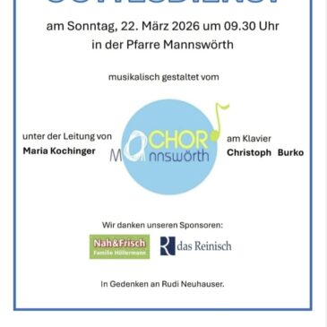Gottesdienst mit dem Chor Mannswörth