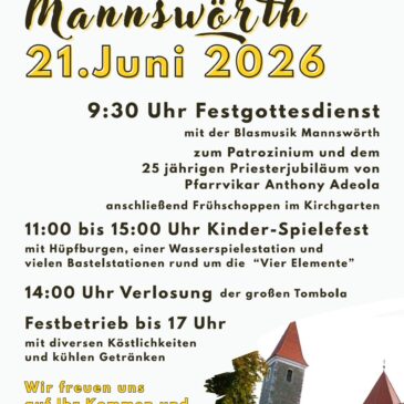 21.6.2026 Pfarrfest Mannswörth